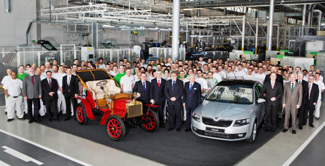 Škoda fabrica su unidad 15.000.000