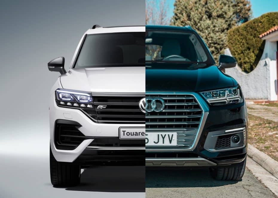 Comparación visual: Juzga tú mismo cuánto se parecen el nuevo Volkswagen Touareg y el Audi Q7
