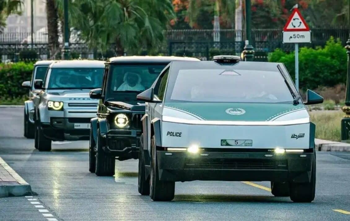 La Policía de Dubái tiene nuevo juguete, el Tesla Cybertruck ¿Qué te parece?